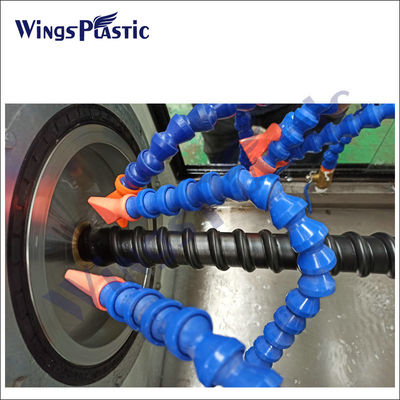 دستگاه ساخت لوله راه راه HDPE دستگاه ساخت کانال مارپیچ پلاستیکی پلی اتیلن