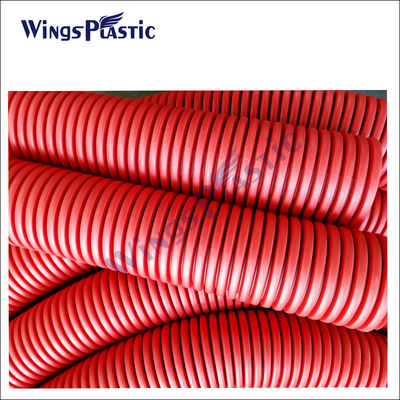 دستگاه تولید لوله PVC HDPE DWC خط اکستروژن لوله دوگانه موجدار