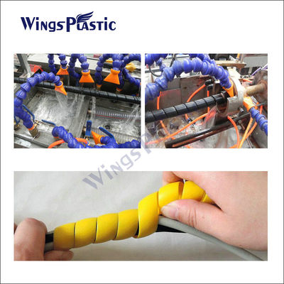 دستگاه اکسترودر شیلنگ محافظ PE Spiral Guard با سیستم کنترل PLC