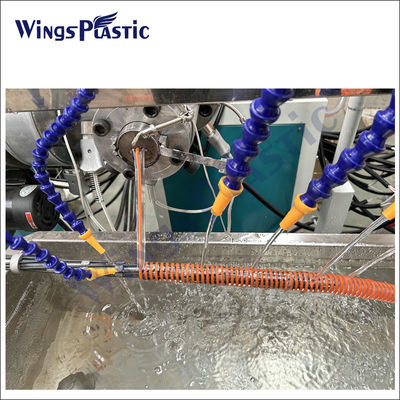 خط ماشین اکستروژن پلاستیکی برای لوله مکش PVC مارپیچ / خط تولید لوله مکش PVC مارپیچ
